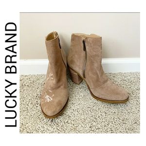 Lucky Brand Embroidered Ankle Elenor Boots Size 6 Leather Upper